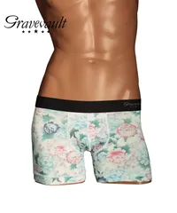 新品 未使用 Gravevault グレイブボールト 下着 PEONY FLOWER メンズ ショート ボクサーパンツ 519182【メール便】 グレーのサムネイル