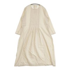 evam eva fine pleats one piece 정가 37400엔 E201T075 사이즈 1 코튼 캐시미어 플리츠 원피스 20SS 베이지 레이디스 에반에바[중고]6-0619M