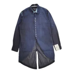 KAPITAL KOUNTRY 新品 インディゴ染め 藍染 燕尾 サイズ0/XS パッチワーク 長袖シャツ ネイビー レディース キャピタルカントリー【中古】6-0619M♪のサムネイル