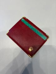 ロレックス 付属品 赤 レザー カードケース ROLEX 名刺入れ コーナー