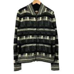 ROBERTO COLLINA(ロベルトコリーナ) ブルゾン サイズ48 M メンズ美品  - 黒×ダークグレー×アイボリー 長袖/ニット/ジップアップ/春/秋のサムネイル
