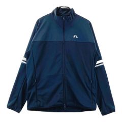 サイズ：XL J.LINDEBERG ジェイリンドバーグ 異素材切替 長袖 フルジップジャケット ネイビー系 [240101705956] ゴルフウェア メンズ ストスト