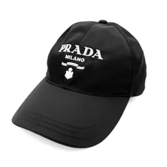 PRADA プラダ RE-NYLON ロゴ刺繍 ベースボール キャップ 帽子 ハット ICチップ ナイロン M ブラック ユニセックス 【中古】のサムネイル