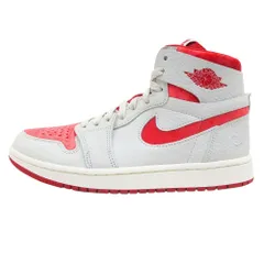 未使用 NIKE ナイキ Air Jordan 1 Zoom CMFT 2 Valentine's Day スニーカー シューズ 靴 レザー ベルベット サイズ25cm 白 ホワイト 赤 レディース 古着 中古 USEDのサムネイル