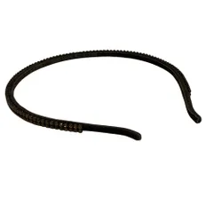 良品 acca アッカ ラインストーン スリム カチューシャ ヘアアクセサリー ブラウン レディース 古着 中古 USEDのサムネイル