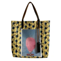良品 MARNI × Ruth van Beek マルニ ルースファンビーク コラボ PVC ショッピングトートバッグ イエロー系 レディース 古着 中古 USEDのサムネイル