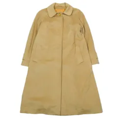 Aquascutum アクアスキュータム ピュアカシミヤ ステンカラーコート ジャケット バルマカーン アウター ロング ベージュ レディース 古着 中古 USEDのサムネイル