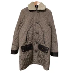 美品 Barbour バブアー キルティングチェックパデッドコート 2102183 サイズ34 ブラウン レディース 古着 中古 USEDのサムネイル