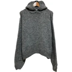 良品 TRICOTS JEAN MARC トリコットジャンマルク モヘヤブレンド フード付きニット サイズF グレー レディース 古着 中古 USEDのサムネイル