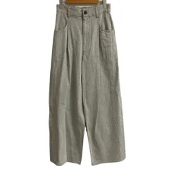 美品 24SS BEARDSLEY ビアズリー タックワイド デニムパンツ BEZ1041402A0006 サイズF グレー レディース 古着 中古 USEDのサムネイル
