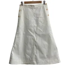 美品 25AW BACCA バッカ コットンポリエステルビンテージギャバジン トラペーズスカート 35-05-54-05101 サイズ34 ホワイト レディース 古着 中古 USEDのサムネイル