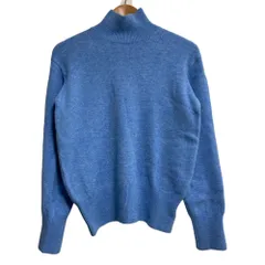 美品 LE CIEL BLEU ルシェルブルー ハイネック パール調ボタン ウールニットセーター サイズ36 ブルー レディース 古着 中古 USEDのサムネイル