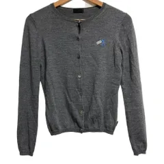 良品 Paul Smith BLACK ポールスミス ブラック クルーネック カーディガン サイズM グレー レディース 古着 中古 USEDのサムネイル