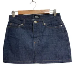 美品 A.P.C.  アーペーセー デニムミニスカート サイズ36 インディゴブルー レディース 古着 中古 USEDのサムネイル