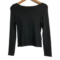 美品 FOXEY NEW YORK フォクシーニューヨーク SODE COORDE レーヨンニット カットソー 31331 サイズ40 チャコールグレー レディース 古着 中古 USEDのサムネイル