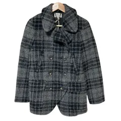 未使用 L.L.Bean エルエルビーン アルパカブレンド ツイード Pコート ピーコート 4 グレー ブラック レディース 古着 中古 USEDのサムネイル