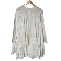 未使用 25SS MARILYN MOON マリリンムーン TIERED DRESS ワンピース サイズF ホワイト レディース 古着 中古 USEDのサムネイル