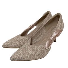 VIVAIA 38.5 パンプス ブラック リボン着脱可 ポインテッドトゥ 金具