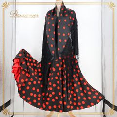 J. PERTIÑEZ フラメンコ衣装 ドレス 水玉 フリル　美品 J. PERTIÑEZ フラメンコ衣装 ドレス 水玉 フリル 美品 - メルカリ