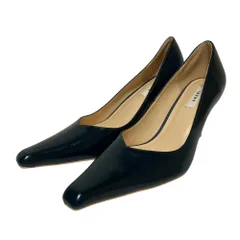 美品 AMERI VINTAGE アメリヴィンテージ レザー パンプス M 23.5cm相当 ネイビー レディース 古着 中古 USEDのサムネイル