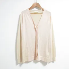 良品 Chloe クロエ カシミヤシルク Vネック ニットカーディガン Mサイズ オフホワイト レディース 古着 中古 USEDのサムネイル