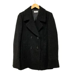 美品 DEICY デイシー ツイードダブルボタンコート ジャケット サイズF ブラック レディース 古着 中古 USEDのサムネイル