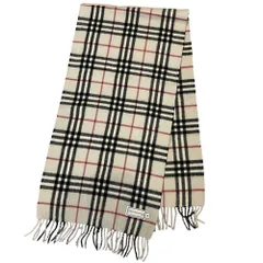 美品 Burberrys バーバリー ノバチェック カシミヤ100％ マフラー ストール ベージュ メンズ レディース 古着 中古 USEDのサムネイル