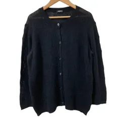 良品 JIL SANDER NAVY ジルサンダーネイビー カシミヤ クルーネック ニットカーディガン サイズL ネイビー レディース 古着 中古 USEDのサムネイル
