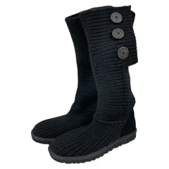 未使用 UGG australia アグ オーストラリア CLASSIC CARDY クラシック カーディ ニットブーツ US5 22cm ブラック レディース 古着 中古 USEDのサムネイル