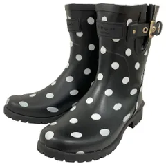新品同様 kate spade new york ケイトスペードニューヨーク カリーナ ドット レインブーツ 長靴 US7 約24cm ブラック レディース 古着 中古 USEDのサムネイル