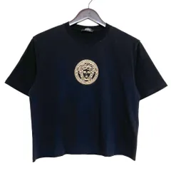 美品 VERSACE ヴェルサーチ 2024年モデル メデューサプリント クロップド 半袖 Tシャツ サイズ38 ブラック レディース 古着 中古 USEDのサムネイル