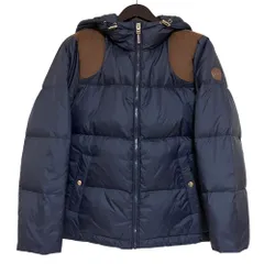 美品 LAUREN RALPH LAUREN ローレンラルフローレン ヨーク切替 フーデッド ナイロン ダウンジャケット XXSサイズ ネイビー レディース 古着 中古 USEDのサムネイル