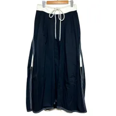美品 Chloe クロエ ハイウエスト タック ロングスカート サイズ34 ネイビー レディース 古着 中古 USEDのサムネイル