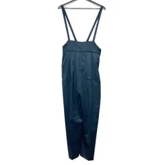 美品 Drawer ドゥロワー ウールサテン センタープレス サロペット パンツ オールインワン 6514-236-1397 サイズ34 ブラック レディース 古着 中古 USEDのサムネイル