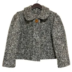 美品 Chloe クロエ ブークレ クロップドジャケット サイズ36 ブラック ブラウン系 レディース 古着 中古 USEDのサムネイル