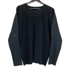 美品 HOMME PLISSE ISSEY MIYAKE オムプリッセ イッセイミヤケ 定番モデルプリーツカットソー HP55JK021 サイズ3 ブラック メンズ 古着 中古 USEDのサムネイル