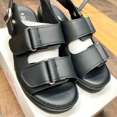 하트 에어백 밴드 샌들 S 블랙
