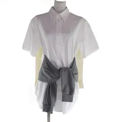 極美品★MM6 Maison Margiela エムエムシックス メゾンマルジェラ 22SS S62DL0054 スリーブデザイン 半袖 コットンシャツ 40 正規品のサムネイル