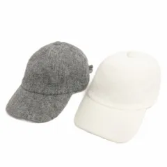 ザラ ZARA 2点 セット まとめ キャップ 帽子 ニット M グレー アイボリー ■OOMのサムネイル