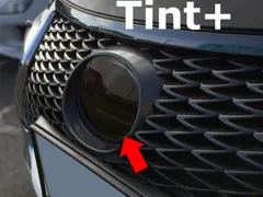 Tint+水洗→再利用Ok レクサスRC 前期 エンブレム スモークフィルム(ブラックスモーク5％ フロントのみ) RC200t/RC300/RC300h/RC350/RC-F ASC10/AVC10/GSC10/USC10 RCのサムネイル