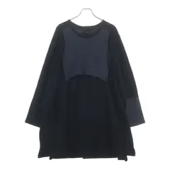 Y's (ワイズ) ウール ニット 長袖ワンピース ブラック/グレー レディース YE-T02-160のサムネイル