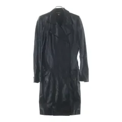 ANN DEMEULEMEESTER (アンドゥムルメステール) 本人期 オリゾンティ カウレザー ダブルブレスト チェスターコート ブラック レディース 352-02-63021のサムネイル
