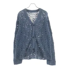 DAIRIKU (ダイリク) 21SS Flower Pattern Hand Knitting Cardigan フラワーパターン ハンドニッティング カーディガン ブルー 21SS K-4のサムネイル