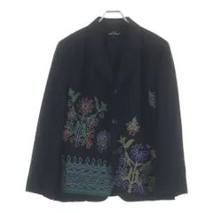 tricot COMME des GARCONS (トリコ コム デ ギャルソン) 花柄刺繍 2Bシングル テーラードジャケット ブラック TJ-11050Mのサムネイル