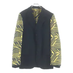 COMME des GARCONS (コムデギャルソン) アームデザイン切替 ウールジャケット ブラック/イエロー PK-J035のサムネイル