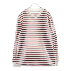 Maison Martin Margiela (メゾンマルタンマルジェラ) 18SS ストライプ コットン 長袖Tシャツ カットソー ホワイト S50GC0493のサムネイル