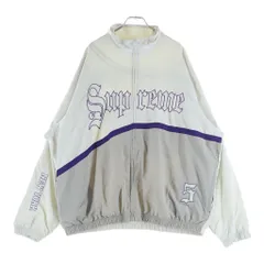 SUPREME (シュプリーム) 25SS Old English Track Jacket オールドイングリッシュトラックジャケット ホワイト/パープルのサムネイル