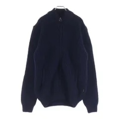Barbour (バブアー) New Tyne Full Zip ニュータイン フルジップ長袖ウールニットセーター ネイビーのサムネイル