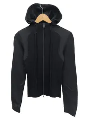 MAX MARA (マックスマーラ) ウールニット 切替 ジップパーカー フーディー イタリア製 S ブラック レディース/009のサムネイル