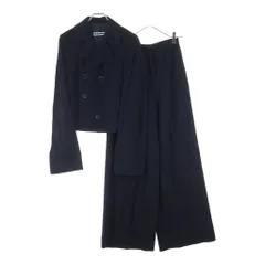 JIL SANDER (ジルサンダー) セットアップスーツ ダブルブレスト ワイドパンツ ネイビーのサムネイル